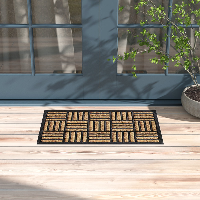 Haberman Non-Slip Striped Outdoor Doormat