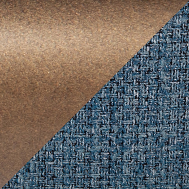 Adinah 18'' H Upholstered Armchair, Blue, Antique Brass