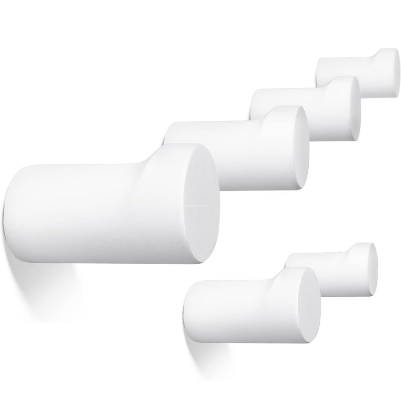 Mehtala Solid Wood Wall Hook, White