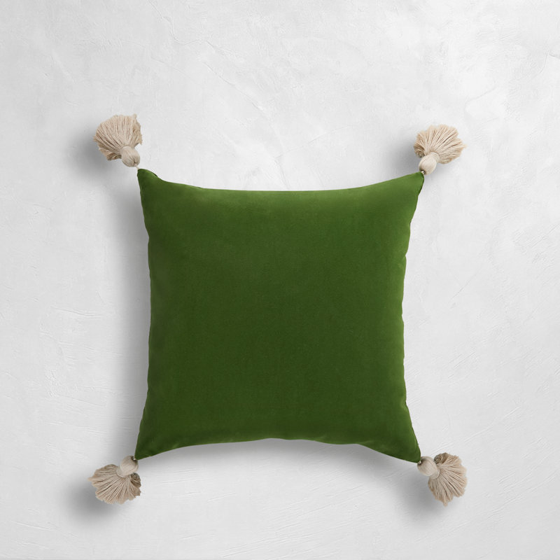 Polyester Indoor/Outdoor Throw Pillow, Brown, Square 22"