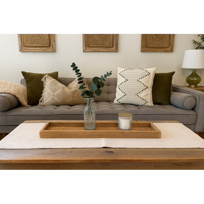 Centre de table en bois récupéré 24 x 6, L 24 po x P 6 po x H 1,5 po