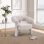 Chaise d'appoint de salon en chenille douce avec structure en bois massif l 32,5 po Kendall-130666826-130666827