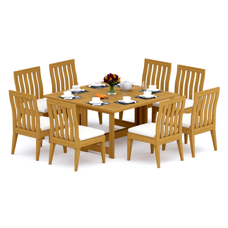 Caranas Outdoor 9 - Piece Teak Dining Set