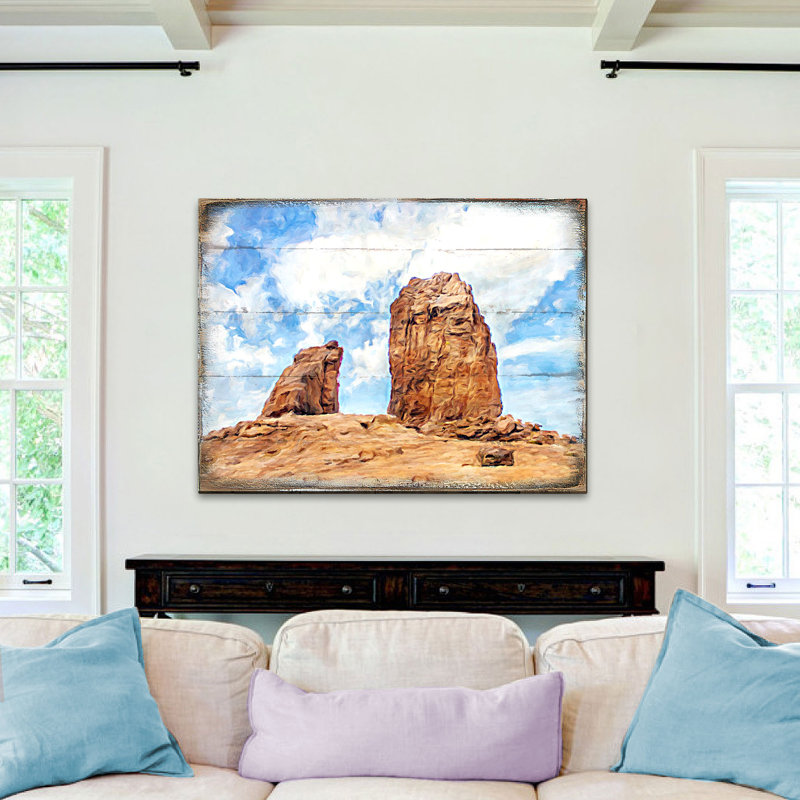 Bloc en bois paysage canyons Hogge, H 5,5 po x l 7 po x P 1 po