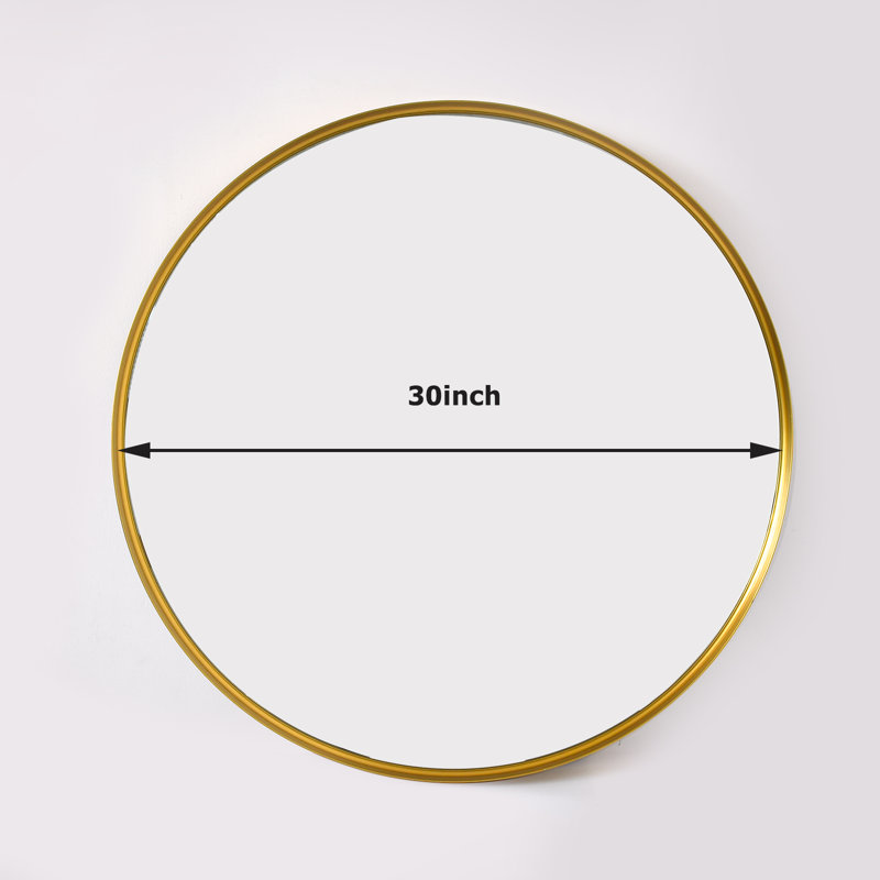 Miroir mural, Or, 30 po x 30 po