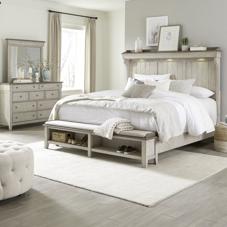 Cathleen Mantle Storage Bed, Dresser & Mirror