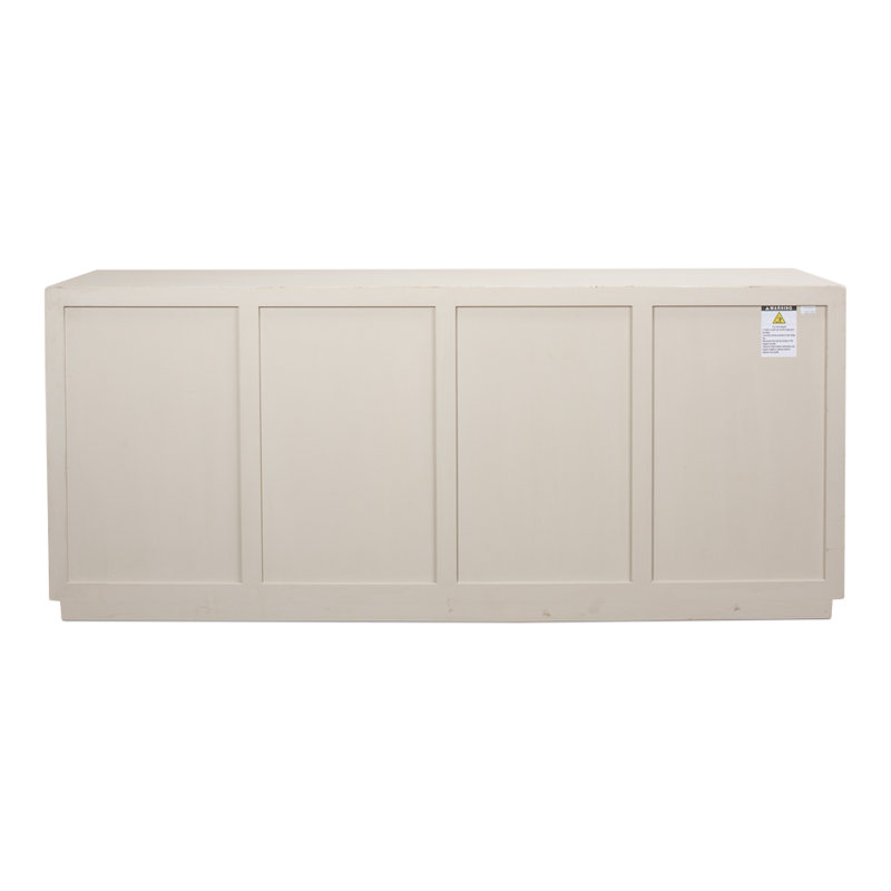 Hollis 80'' W Solid Wood Sideboard, Antique White