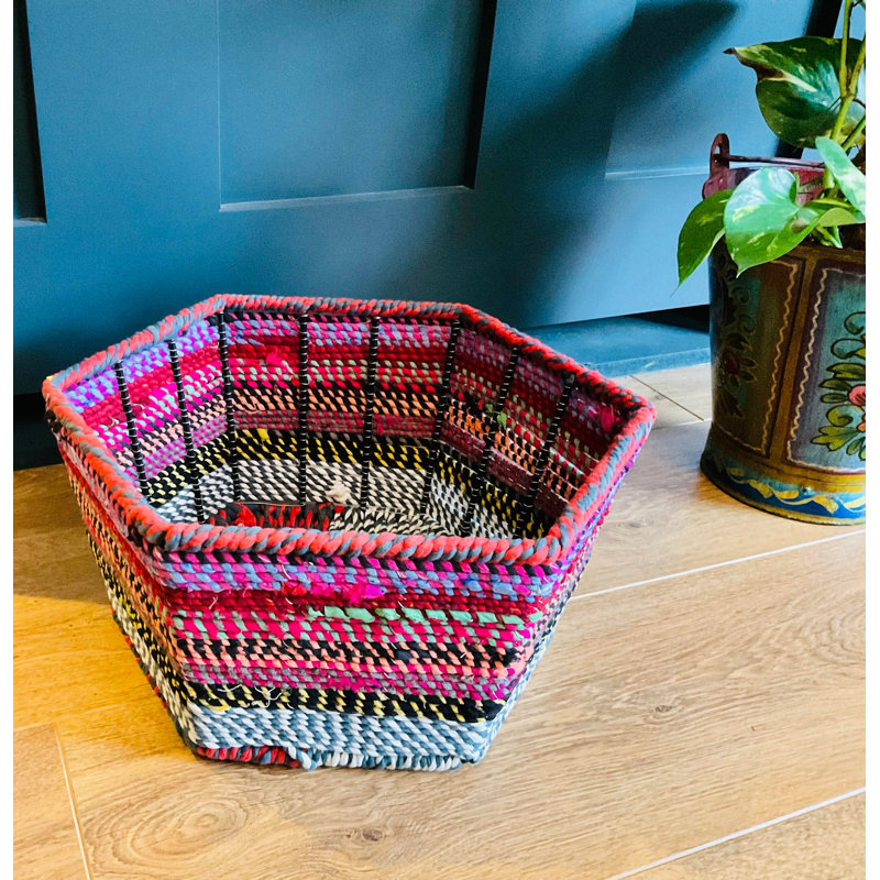 Langley Street Fabric:Metal Decorative Basket