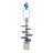 15X29.5" Blue And White Agate Slice Table Lamp With Marble Base