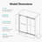 68-72 Inches *76 Inches  Frameless Double Sliding Soft-Close Shower Door, 3/8 Inches (10Mm) Thick SGCC Tempered Glass Door