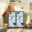 Commode de rangement verticale 4 tiroirs Aquarelle transparente requins mer avec tiroirs en bois