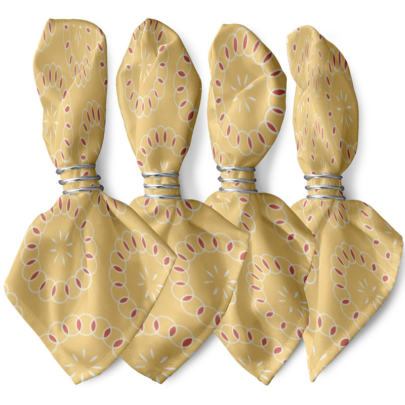 Serviette 22 po Chatou, L 18 po x L 18 po, Jaune