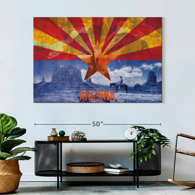 Drapeau de l’Arizona, H 34 po x l 51 po x P 1,25 po