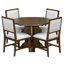 Ensemble de table de salle à manger extensible 5 pièces avec 4 chaises rembourrées, ensemble de salle à manger avec rallonge de 15,7 po, mobilier de cuisine et de salon rustique-394382585