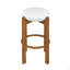 Tabouret de bar en bois rembourré Tara, ensemble de 2-219031797-219031796