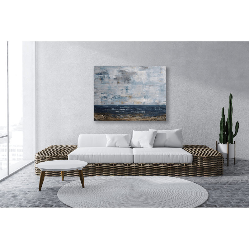 Rocky Shores by John Beard - Artist Enhanced Canvas Print, Black Framed Canvas, 21.5" H x 25.5" W x 1.75" D