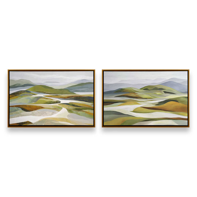 Ensemble de 2 impressions Rolling Meadows, Toile tendue, 30 po x 20 po