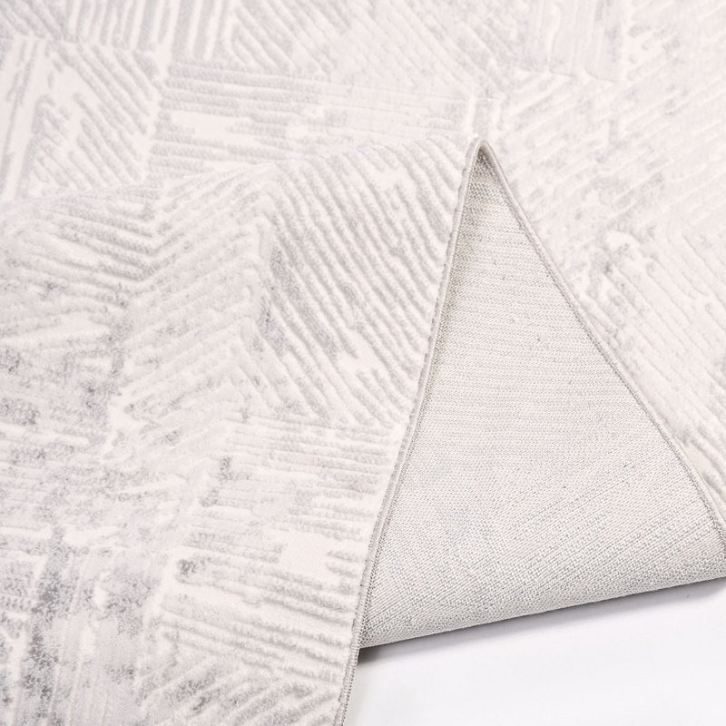 Tapis beige moderne lavable à la machine, Tapis de couloir 2 pi 8 po x 6 pi 7 po