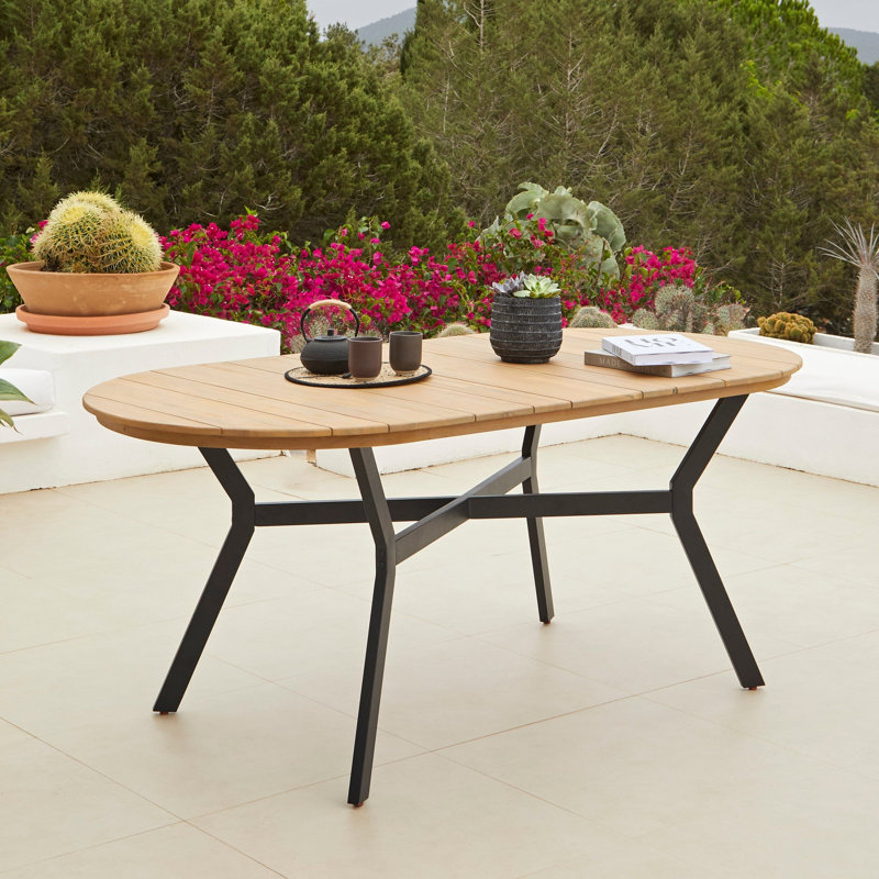 6 - Person Patio Dining Set with Oval Table, Clay