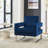 Modern Velvet Upholstered Accent Chair with Stainless Steel Legs-487641214-471625443