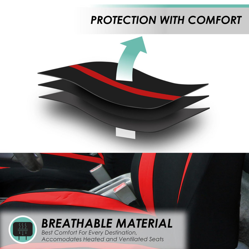 Cosmopolitan Seat Covers Full Set, Red