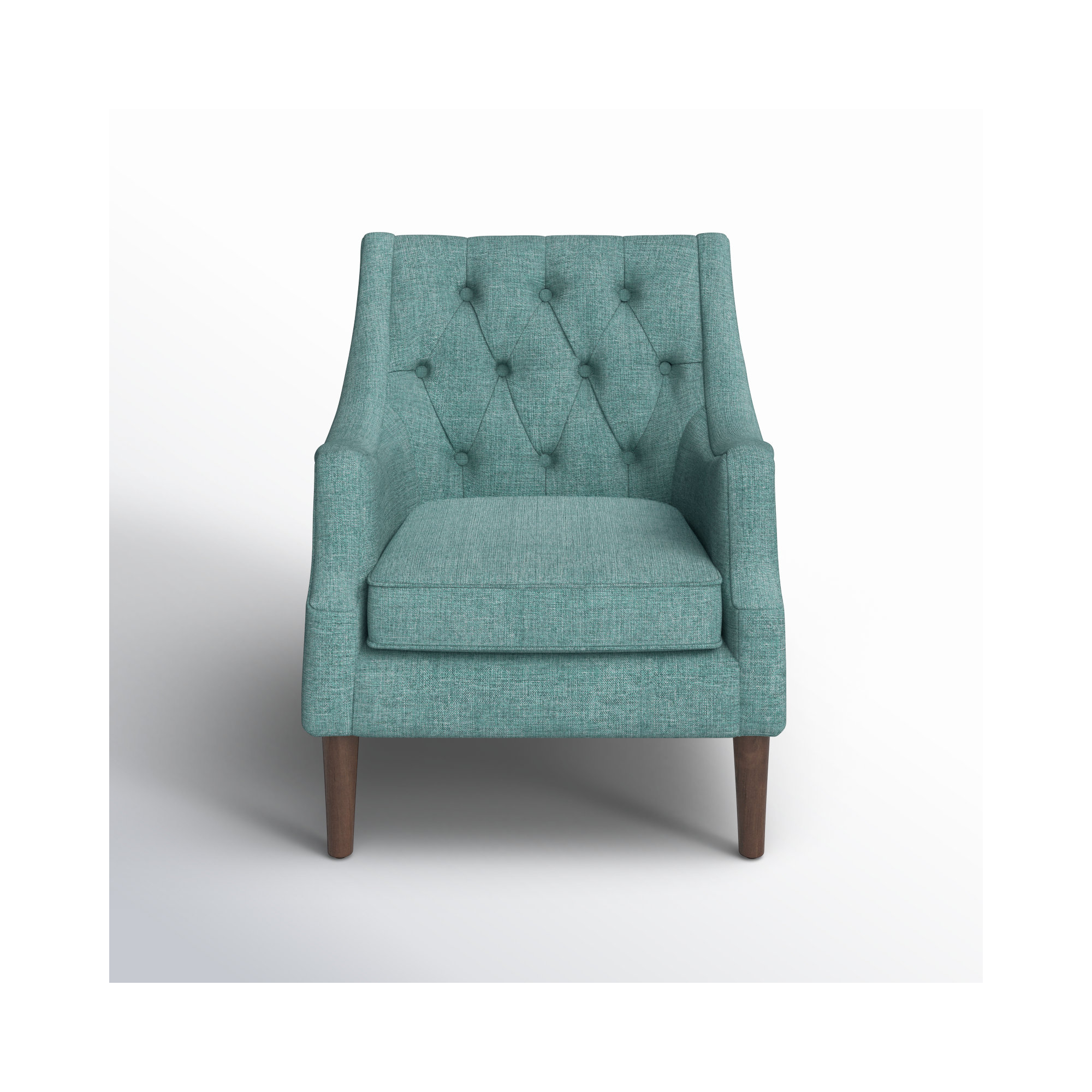 Anatonia 29.25" Wide Tufted Wingback Chair, Dark Teal