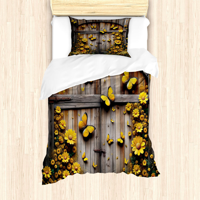 Rustic Duvet Cover, Twin Duvet Cover + 1 Standard Shams