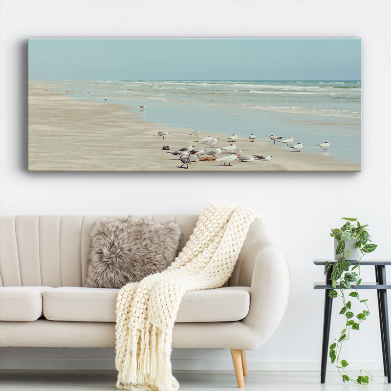 «Padre Island Shore Birds», reproduction sur toile, H 20 po x l 50 po x P 1,5 po