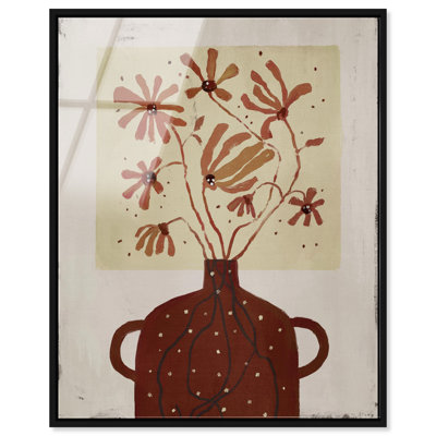 Cherry Flower Vase Print by Oliver Gal