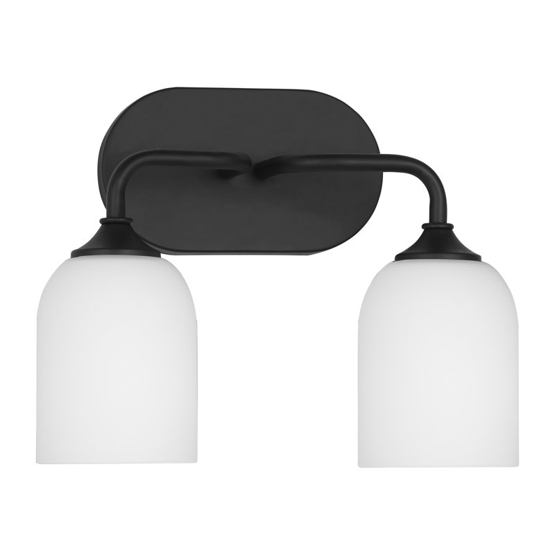 Emile Medium Vanity from Generation Lighting , Midnight Black, No
