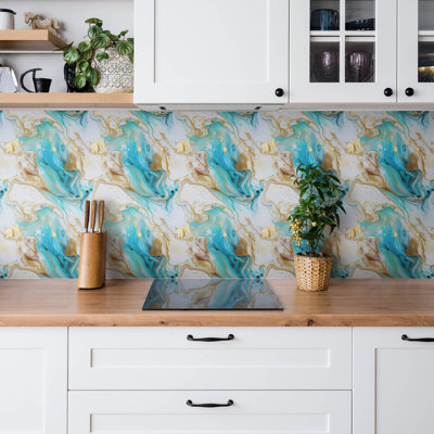 Audronis 30 x 30 cm PVC Tile in Blue