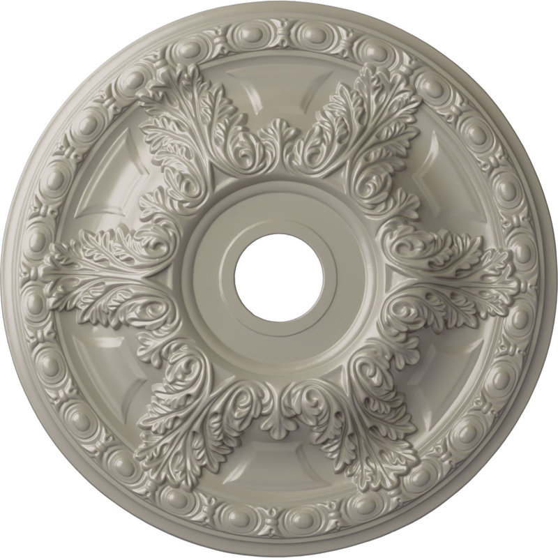 Médaillon de plafond H 2 1/2 po x l 23 3/8 po x P 2 1/2 po Granada, Blanc perle, H 23,38 po x l 23,38 po x P 2,5 po