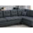 Modern Style 2Pc Sectional Set Nailhead Trim Two Matching Accent Pillows Plastic Legs Left Arm 3 Seat Sofa