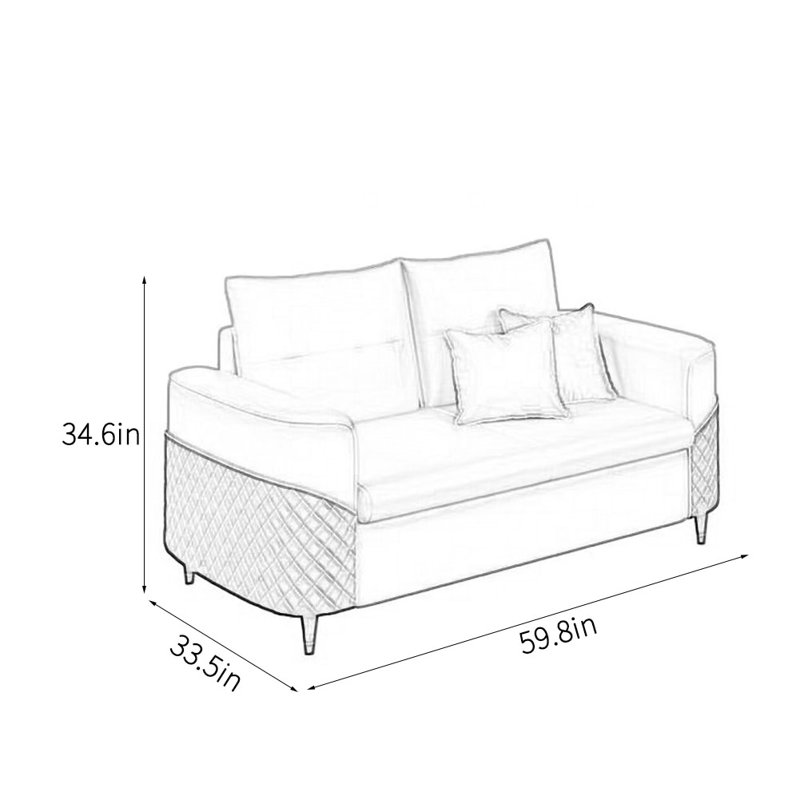 Simple modern office sofa office business