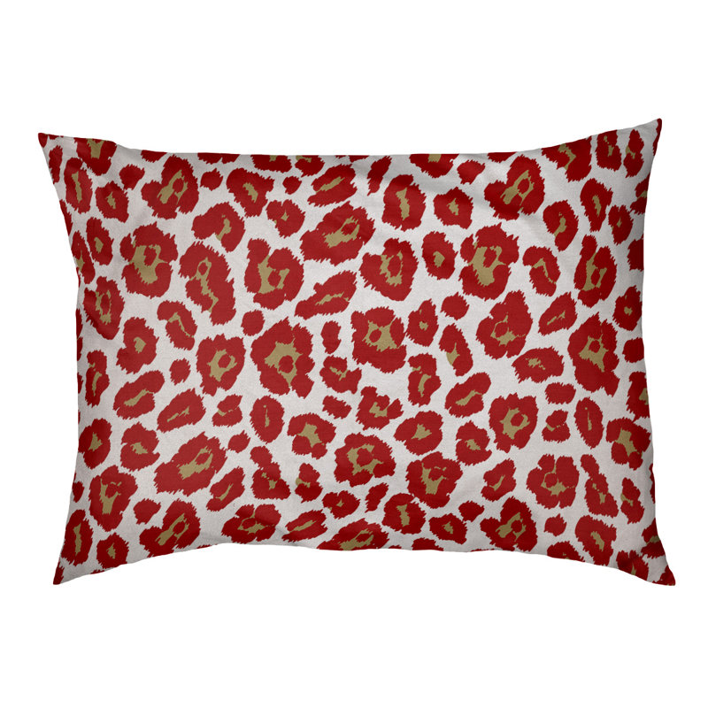 Coussin d'extérieur Seattle, Petit (l 18 po x P 28 po x H 4 po), Blanc / or / rouge