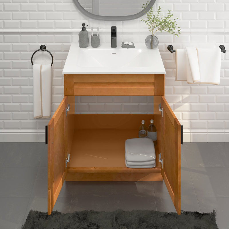 Meuble-lavabo simple 30 po en érable Shaker