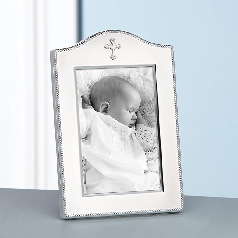 Reed & Barton Abbey Cross Silverplate 4" X 6" Wall Mount Frame, Metallic