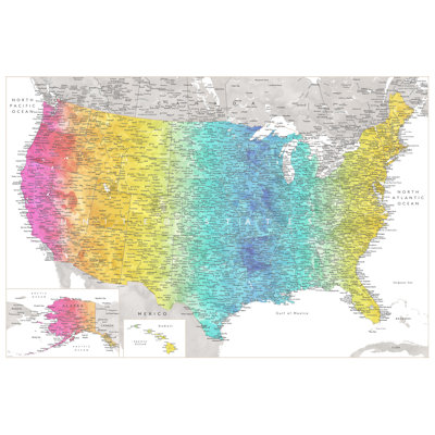 Home Magnetics W x H Dry Erase And Laminated U.S. Map