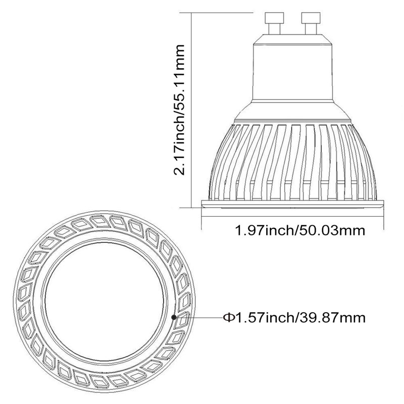 Ampoule DEL MR16 7W 60W Eqv. Base GU10 / bi-pin à lumière du jour non réglable à 5000 K