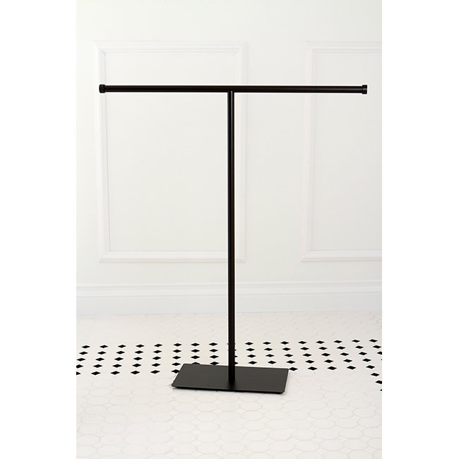 Kingston Brass Claremont Freestanding T-Shape Towel Rack, Oil Rubbed Bronze