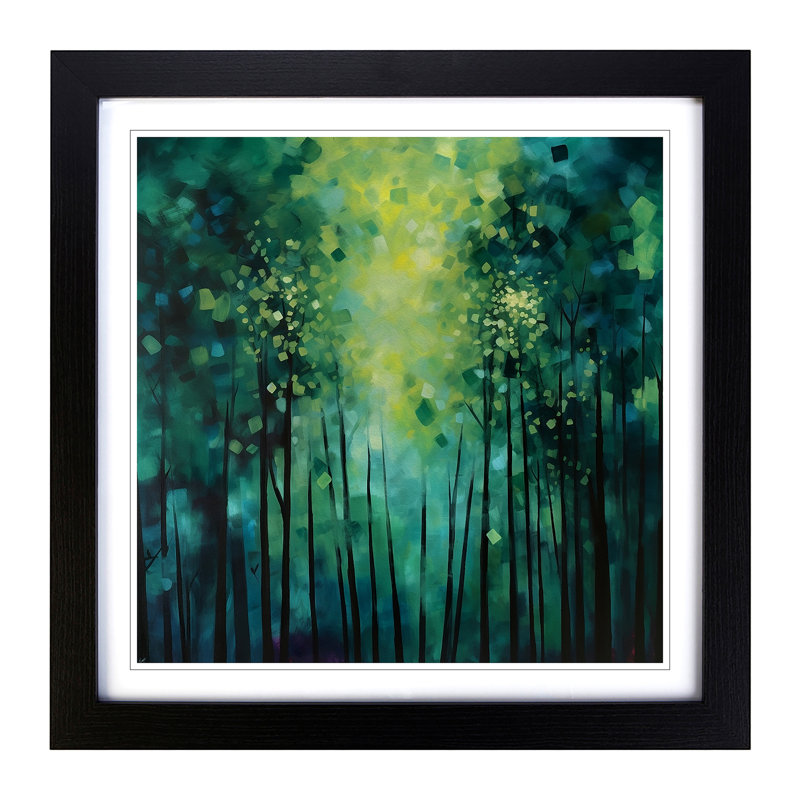 Single Picture Frame Print on Wood, Black