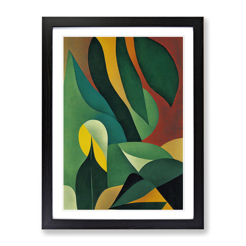 Rain Forest 1 Piece Single Picture Frame Wall Art, 46cm H x 34cm W x 2cm D, Black