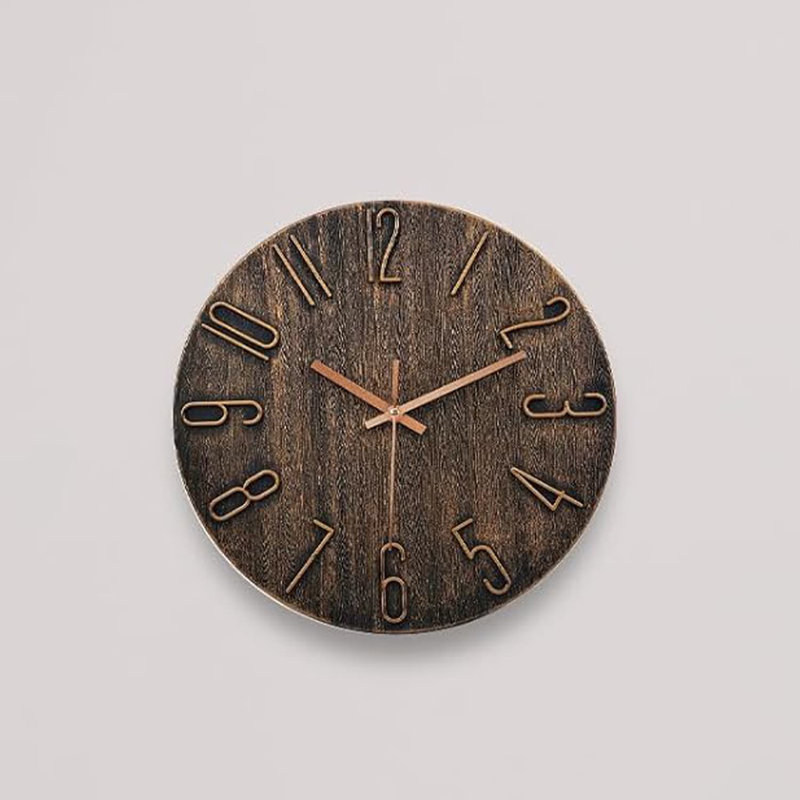 Bridjette Manufactured Wood Wall Clock