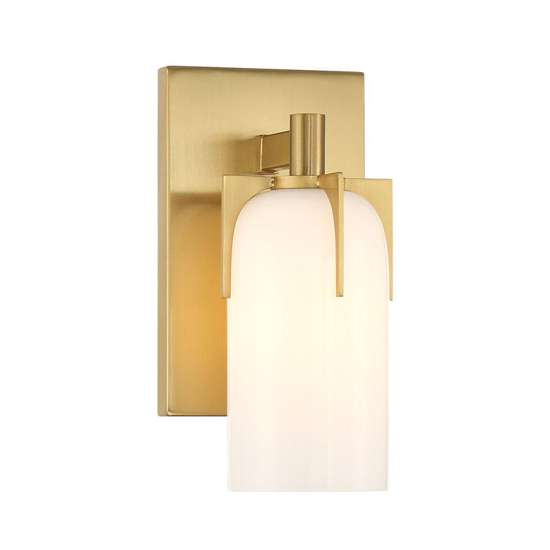  Applique murale 1 lumière Caldwell en laiton chaud, Laiton
