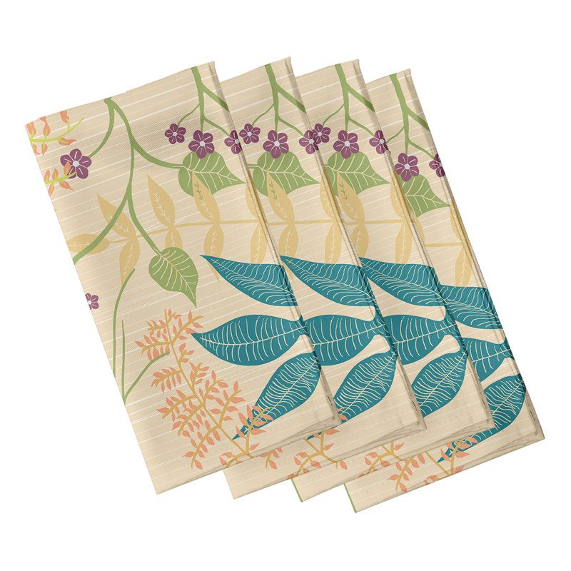 Cieana Botanical Napkins, Yellow