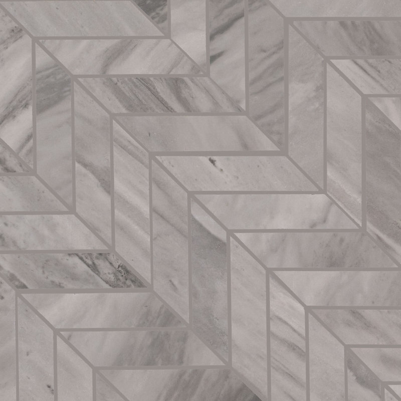 Ardena 12 in. x 15 in. Matte Porcelain Marble Look Floor and Wall Tile, Mist Nero