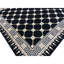 Hand-Knotted High-Quality Black and Beige Area Rug