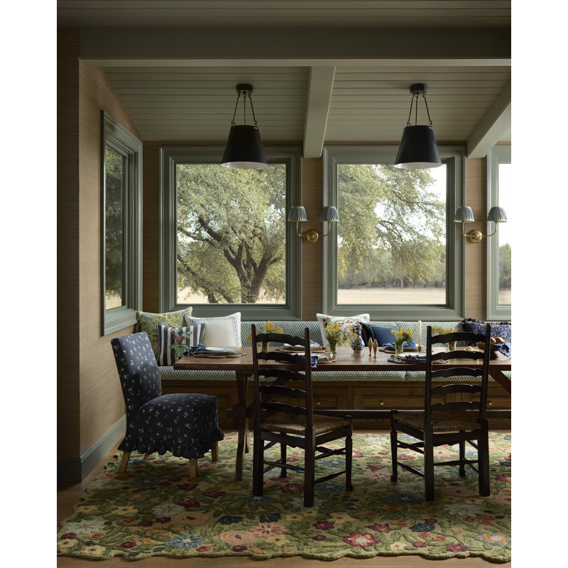 Rifle Paper Company x Loloi Edith Area Rug, Round 5',  Green/Multicolor 