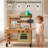 Outdoor Play Kitchen for Kids | Wooden Mud Kitchen Set with Removable Sink, Planting Area, Oven, Stove, Dual-Sided Chalkboard & Storage | Backyard Pretend Toy | Ages 3+