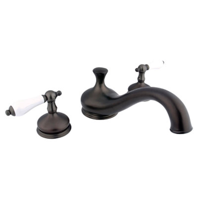 Double Handle Deck Mounted Roman Tub Faucet